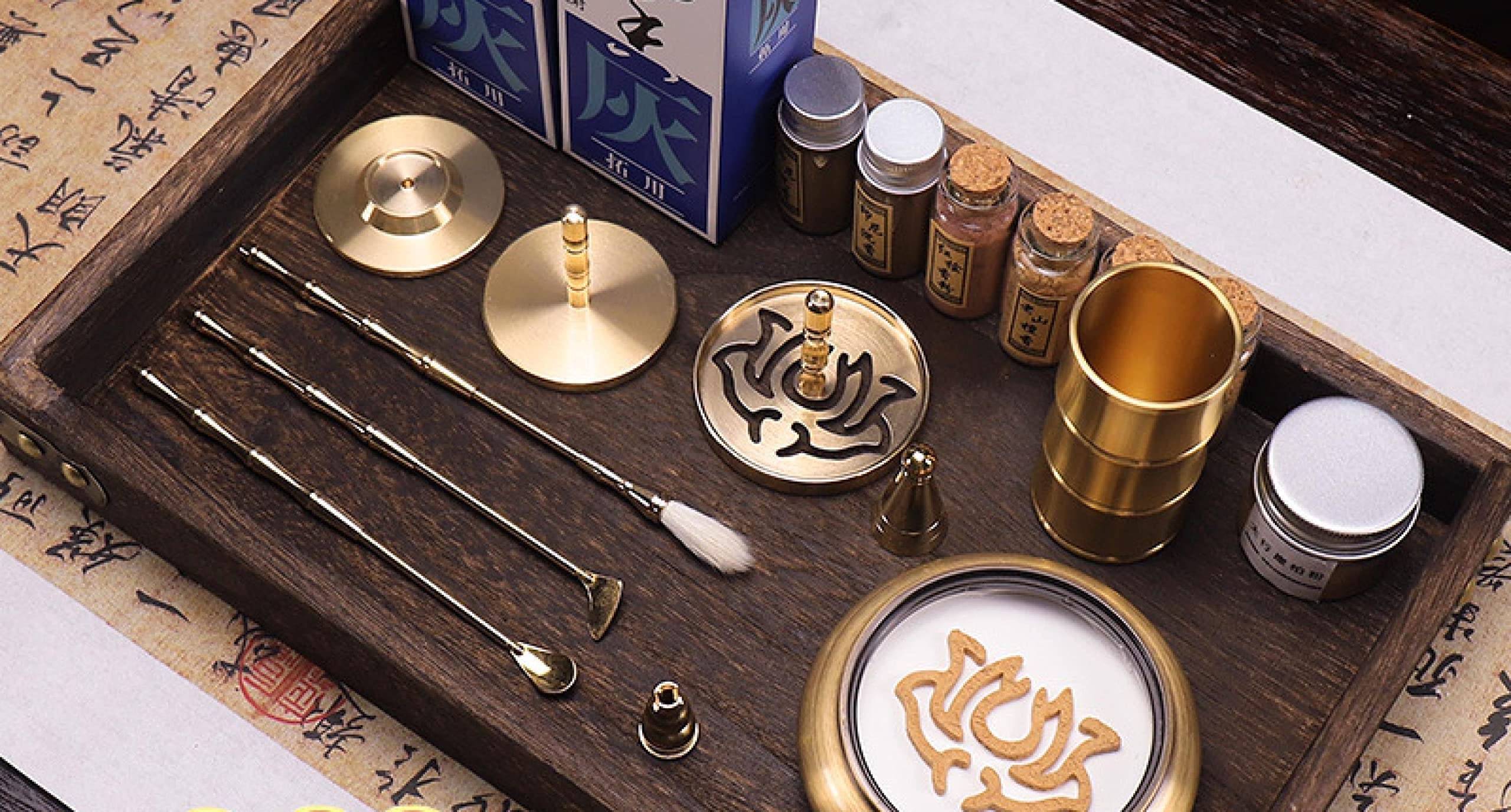 Amazon｜香篆香型セット 香道具 真鍮製 純銅線香炉キット ツール お香