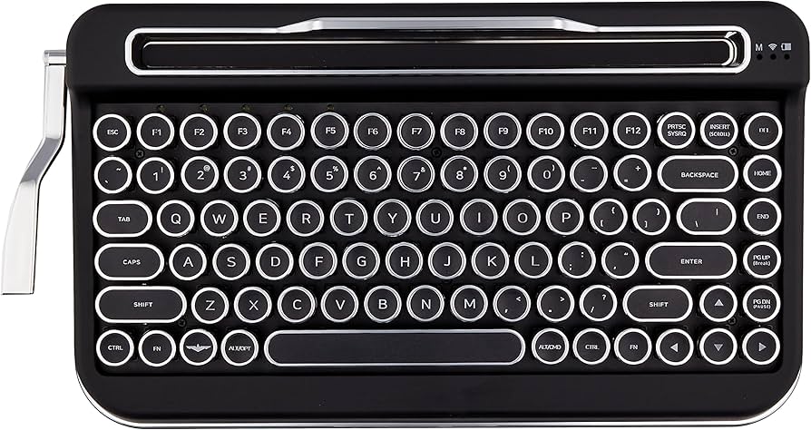 Amazon.co.jp: アイアス タイプライター風レトロキーボードPENNA Black