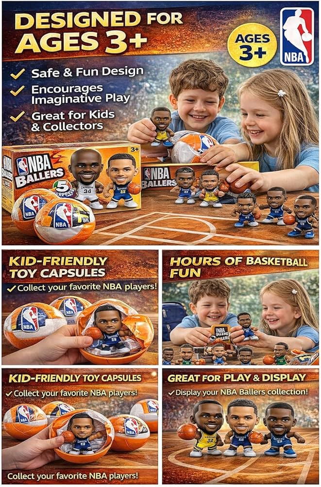 Amazon.co.jp: ZURU 5 サプライズ NBA Ballers シリーズ 2 公式 NBA