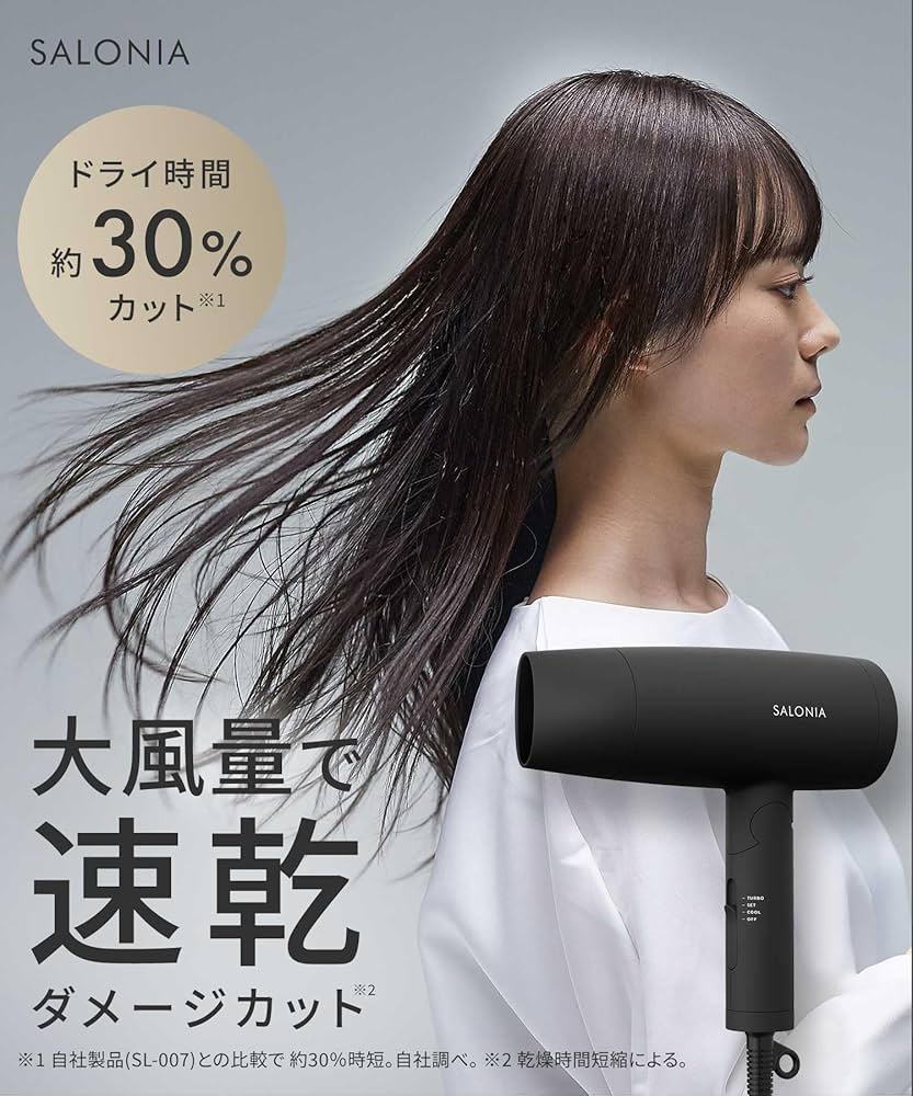 Amazon.co.jp: Salonia SL-013AB Speedy Ion Dryer, Black Hair Dryer