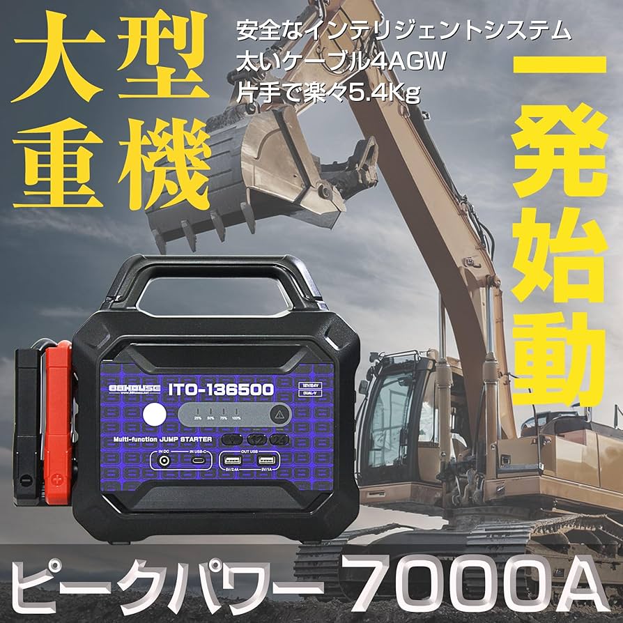 Amazon | 88HOUSE ジャンプスターター 12V 24V 大容量 修理対応可
