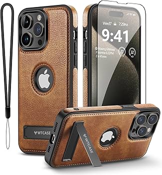 Amazon.com: WTCASE Magnetic for iPhone 15 Pro Max Leather Case