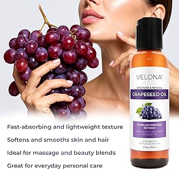 Amazon.com : velona Grapeseed Oil 2 fl oz | 100% Pure and Natural