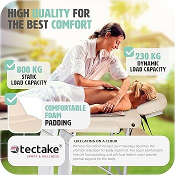 Amazon.co.jp : TecTake 軽量ポータブルマッサージテーブル 快適な2