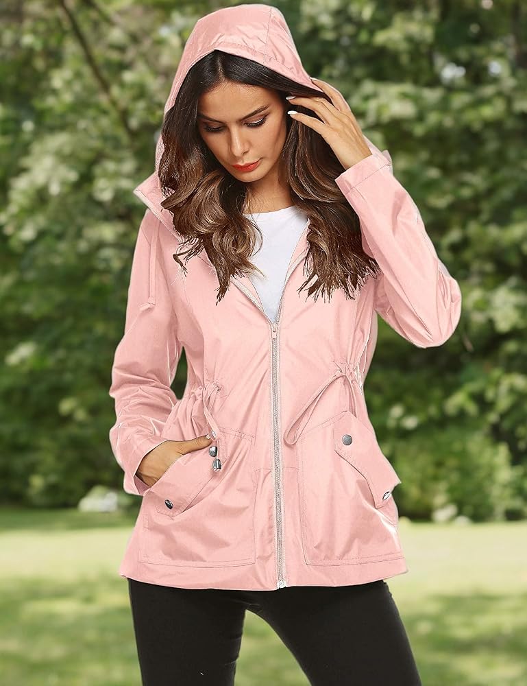 Amazon.com: ZHENWEI Raincoat,Women's Lightweight Waterproof with