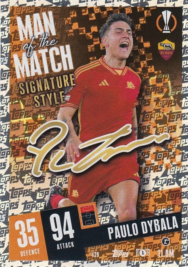 Amazon.com: Topps Match Attax 2023 2024 Paulo Dybala Man Of The