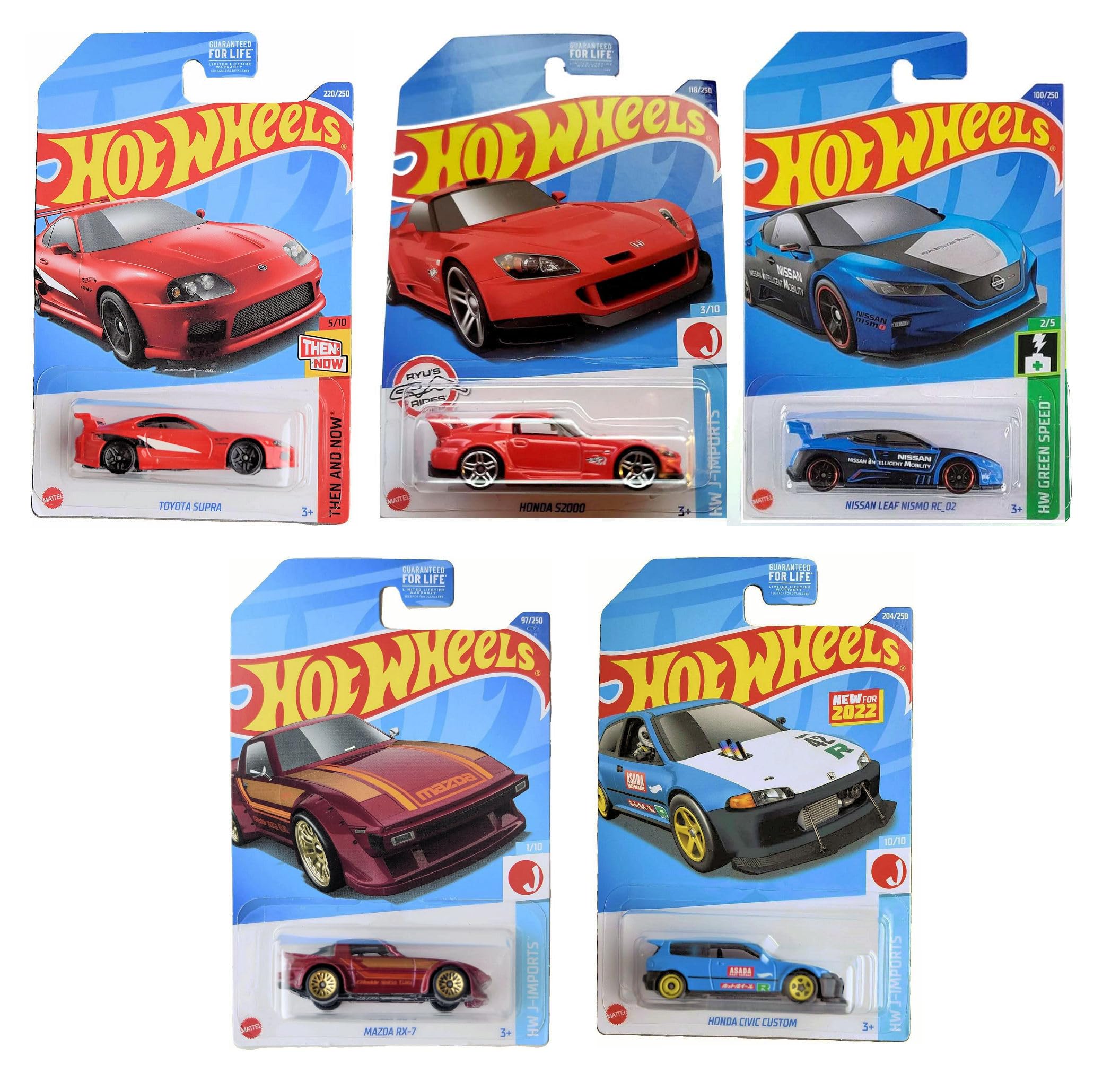 Amazon.com: Hot Wheels 2022 Import Tuner Die‑Cast 5‑Pack (L2593