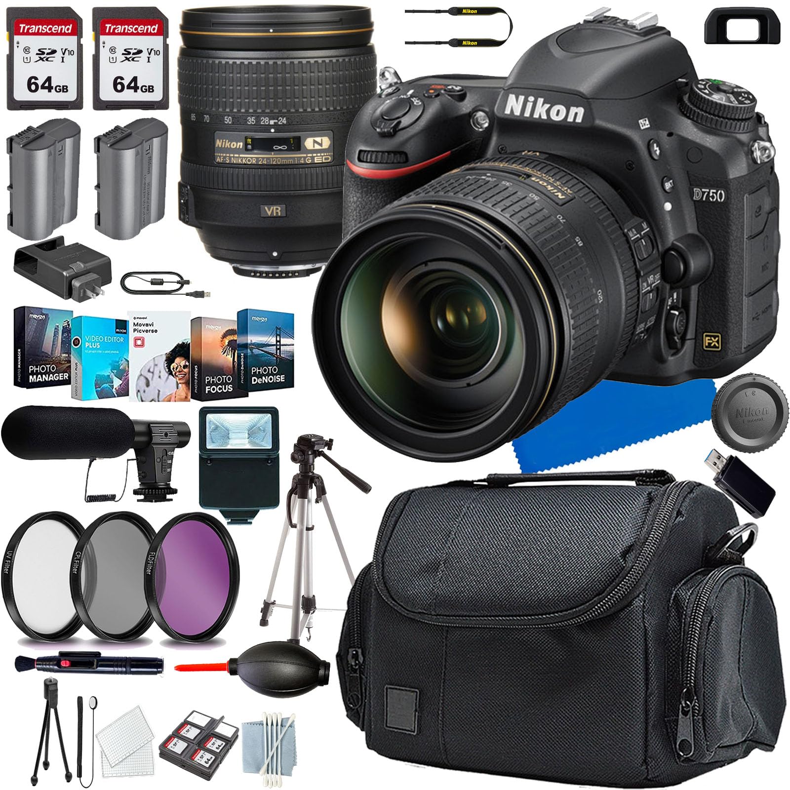 Amazon.com: Nikon D750 DSLR Camera with 24-120mm Lens+Shot-Gun