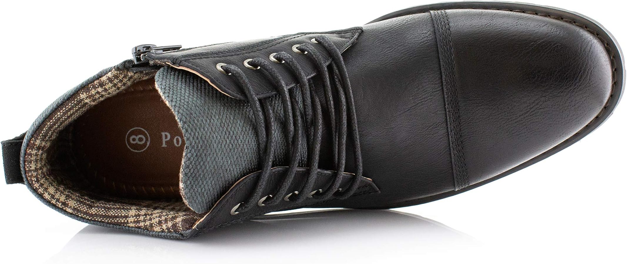 Polar Fox Brenton MPX806059 Mens Casual Work Lace Up Zipper