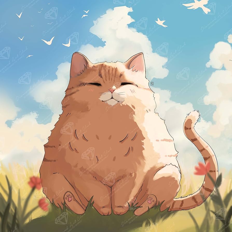 DIAMOND ART CLUB Meko The Cat Diamond Painting Kit, Fun DIY Crafts