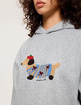 Amazon.com: Aelfric Eden Cartoon Dog Hoodie Couple Hooded