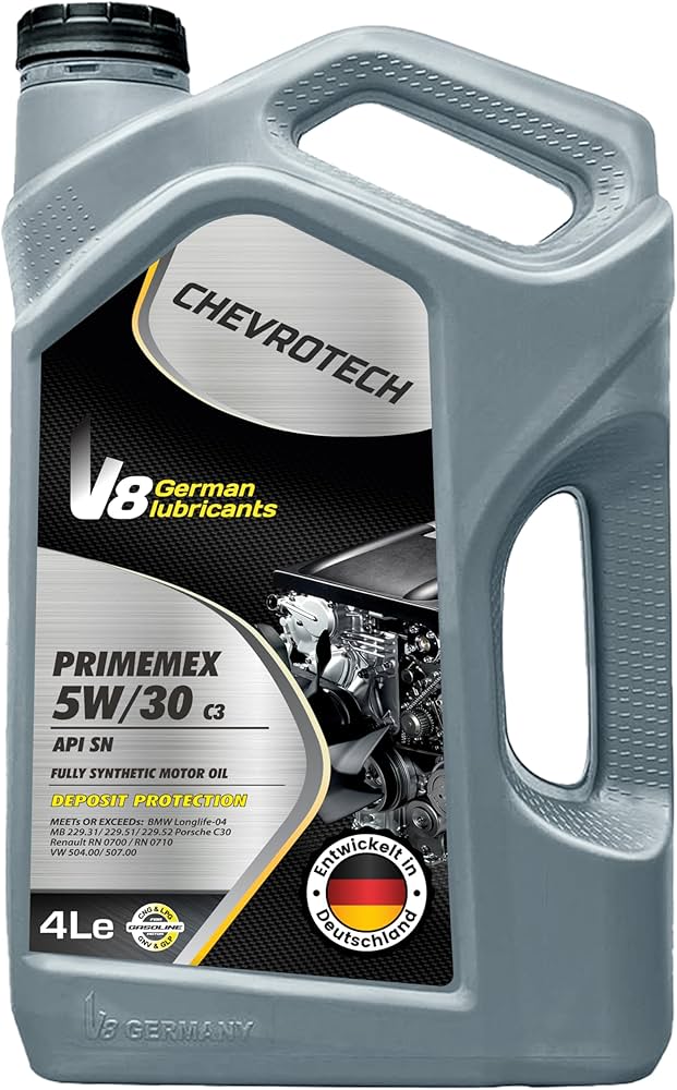 V8 German Lubricant 5W-30 4L – PRIMEMEX Fully Synthetic Engine Oil