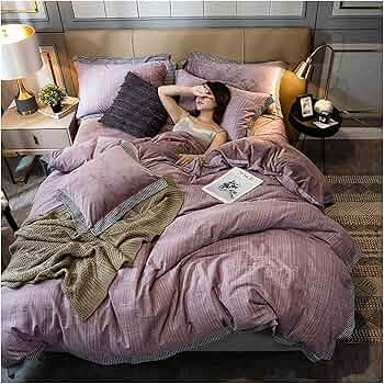 Amazon｜シワになりにくい 4 点ベッドセット コットン ダブル布団