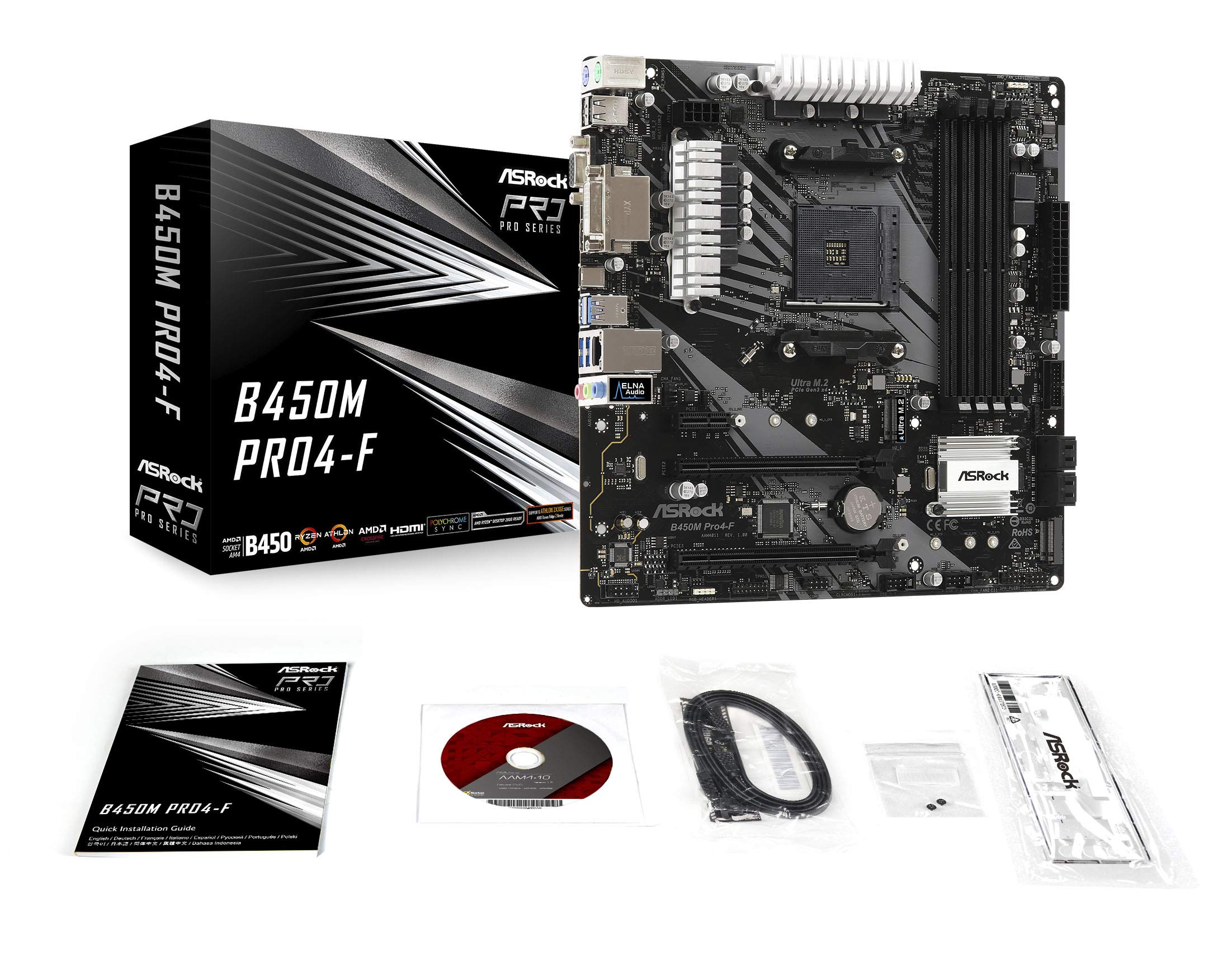 Amazon | ASRock B450M PRO4-F ソケット AM4/ AMD Promontory B450