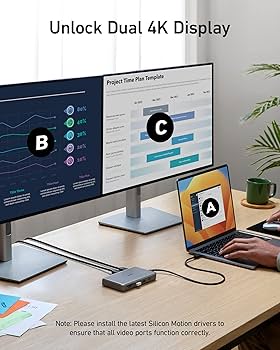 Amazon.com: Anker 563 USB-C Hub (10-in-1, Dual 4K HDMI), Docking
