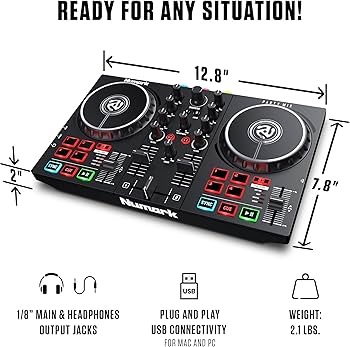 Numark Party Mix II - 2 Deck USB DJ Controller with Built-in Audio