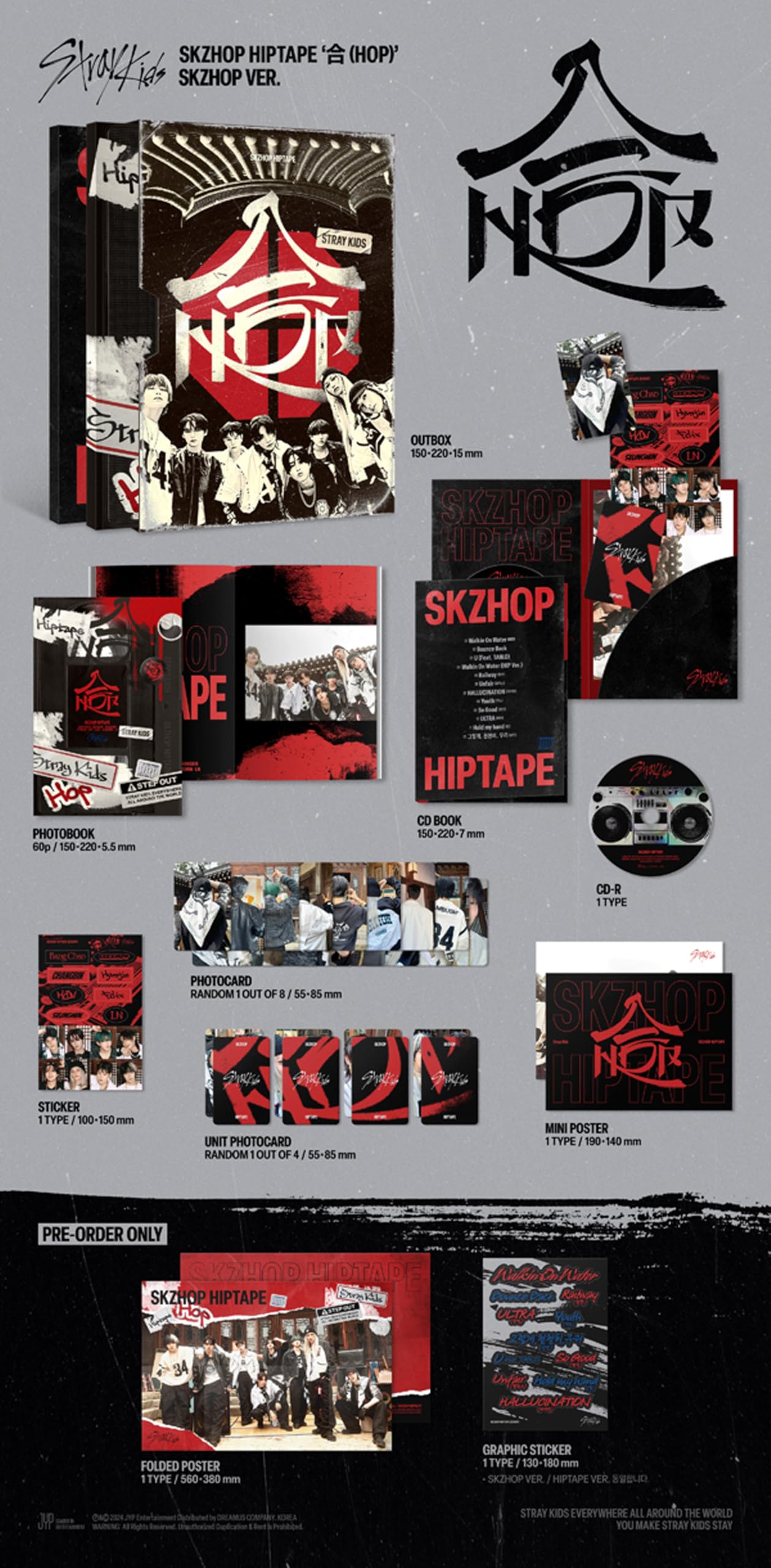 Amazon.com: Stray Kids SKZHOP HIPTAPE HOP Album (Photobook