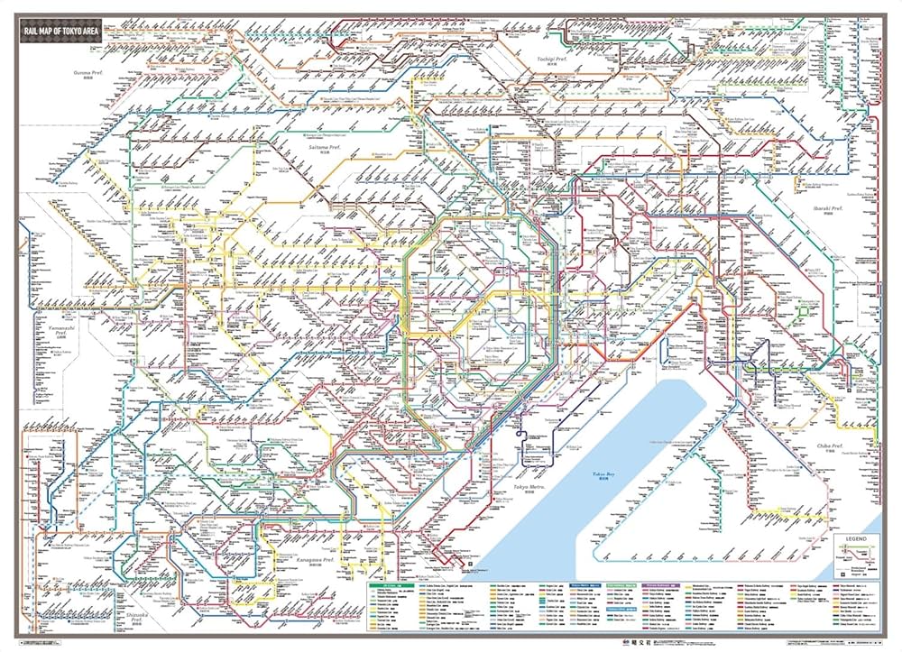 スクリーンマップ 首都圏鉄道路線図 RAIL MAP OF TOKYO AREA | 昭文社