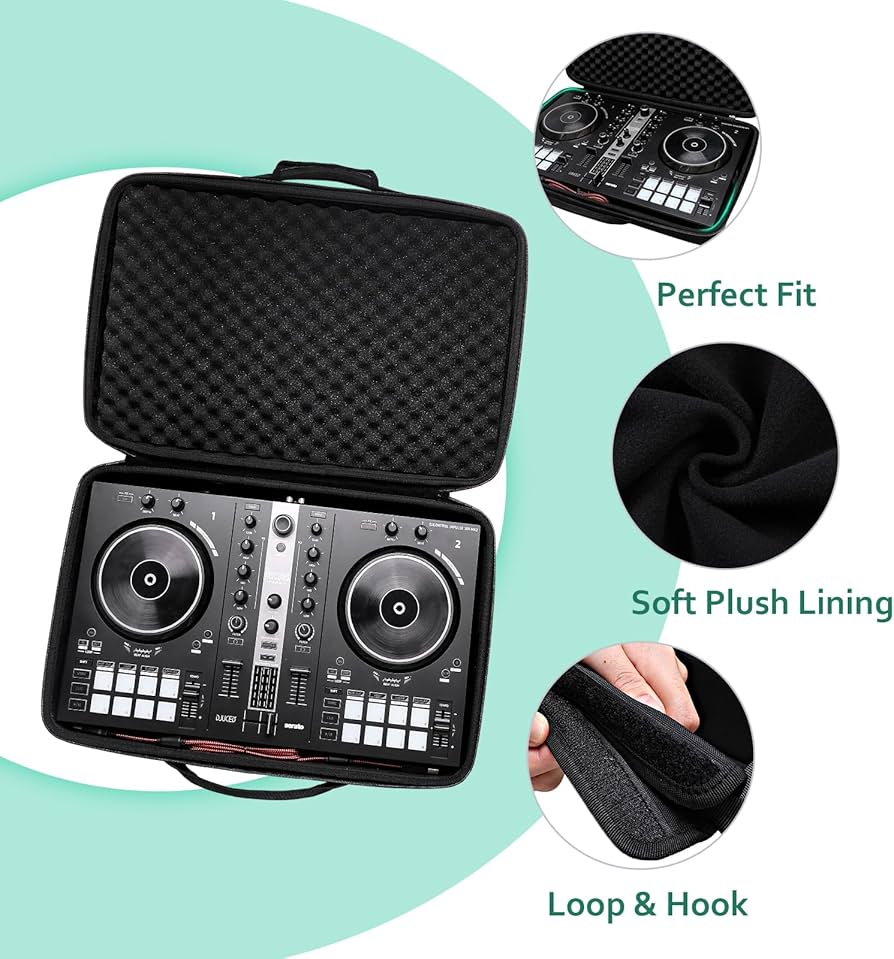 Amazon.com: XANAD Black Case for Pioneer DJ DDJ-FLX4 2-deck or