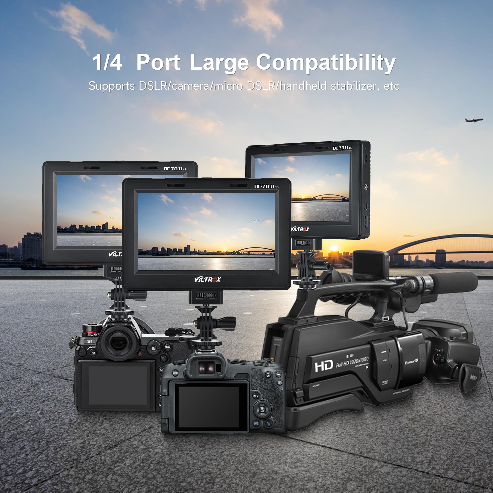 Amazon.com : VILTROX DC-70 II 7 inch Camera Field Monitor, 4K HDMI