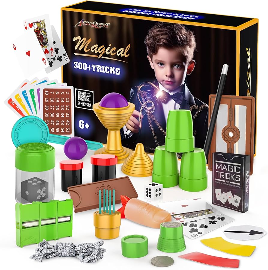 Amazon.com: AEROQUEST Magic Kit for Kids, 300+ Magic Tricks