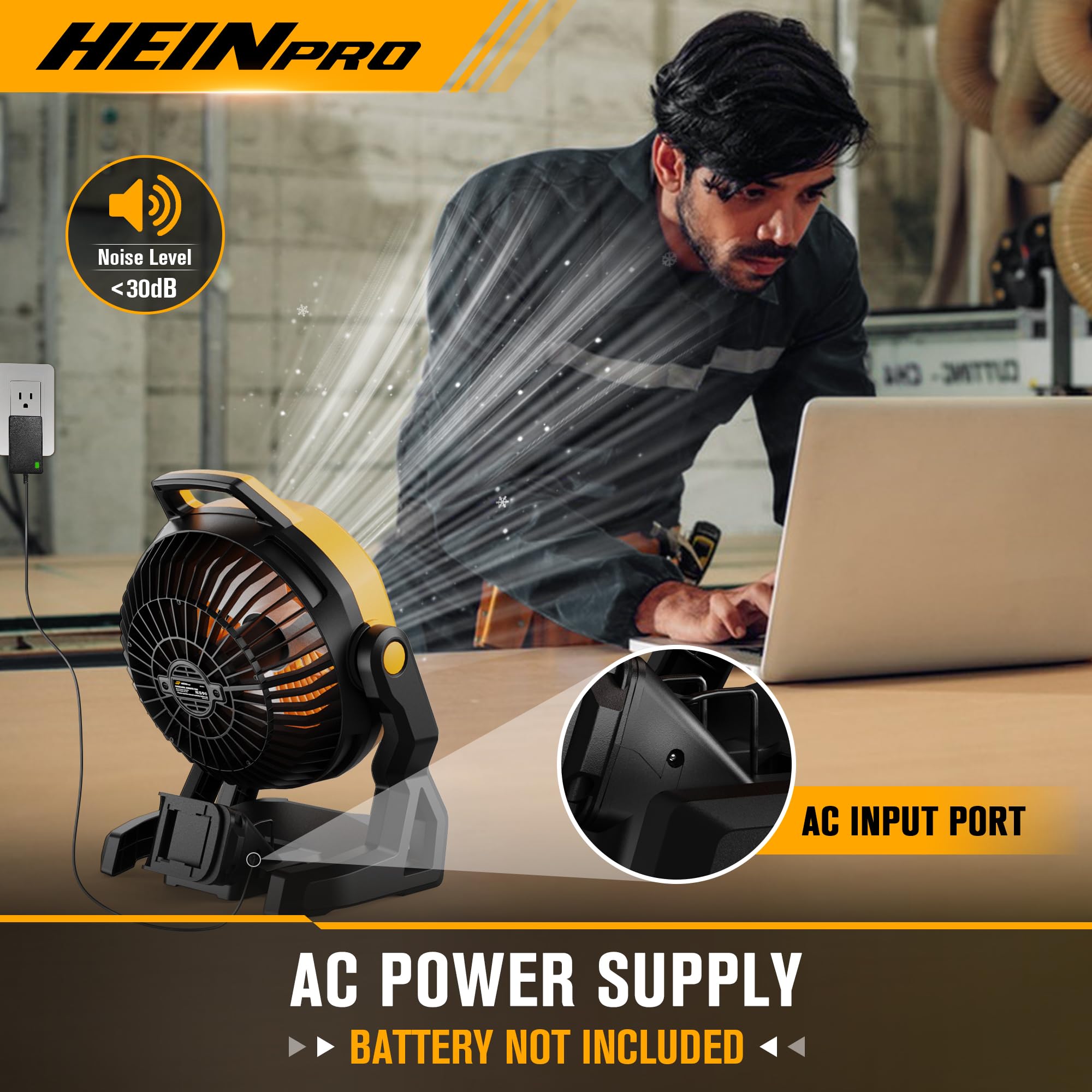 Amazon.com: HEINPRO Battery Powered Fan Compatible with Dewalt 20V