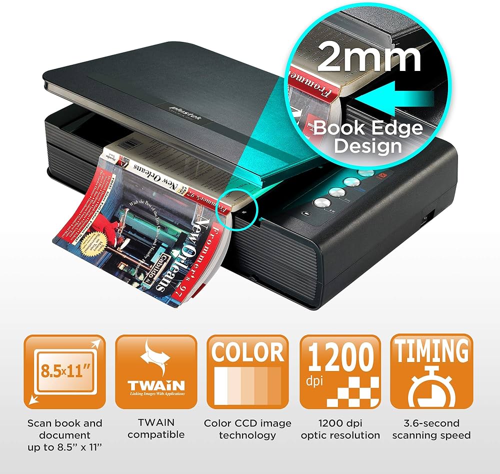 Amazon | Plustek OpticBook 4800 ブックスキャナー 直感的な