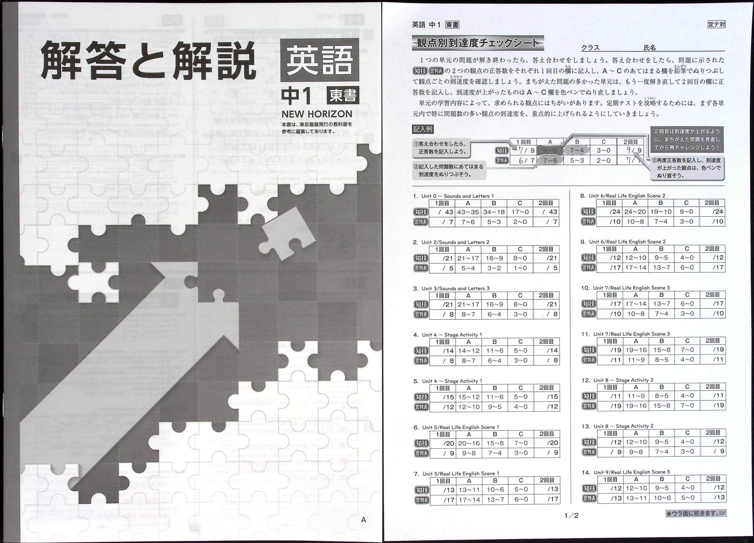 Amazon.co.jp: 定期テスト対策問題集 中1 英語 東京書籍NEW HORIZON版