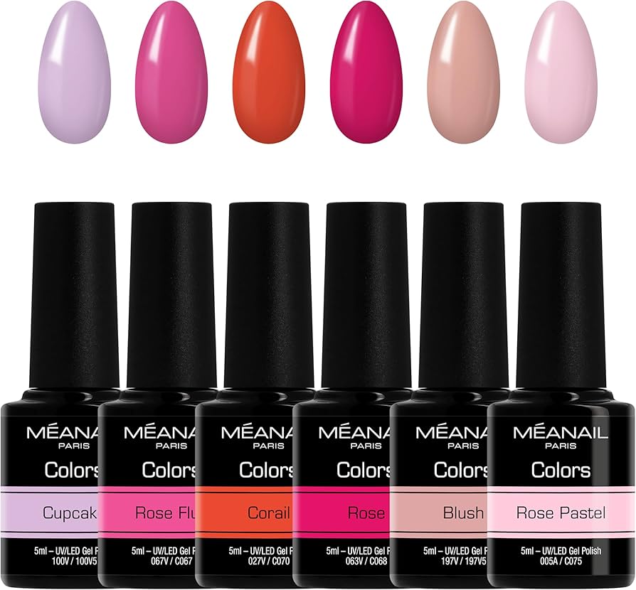 Amazon | Méanail Paris ジェルネイル6色セット【UV/LED対応】カラー