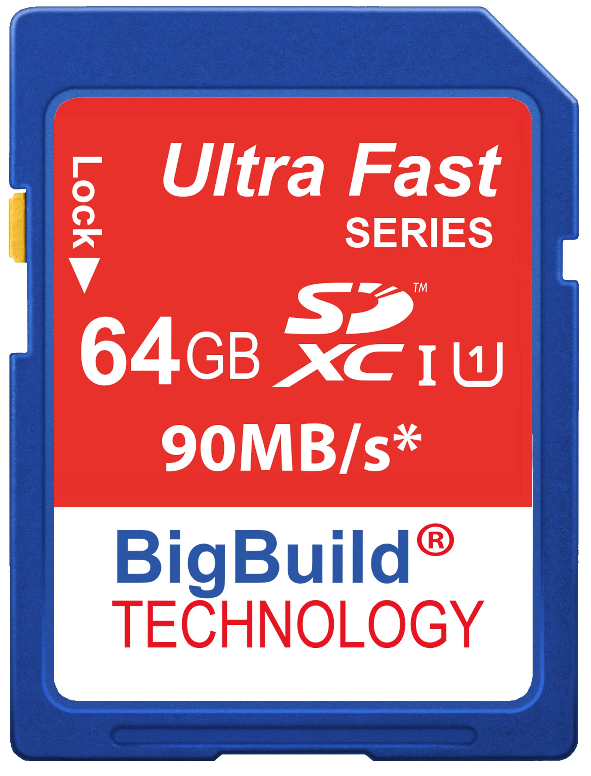 Amazon | BigBuild Technology 64GB Ultra Fast SDXC 90MB/s メモリー