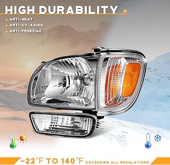 Amazon | WEELMOTO 2001-2004 トヨタ タコマ ヘッドライト アセンブリ