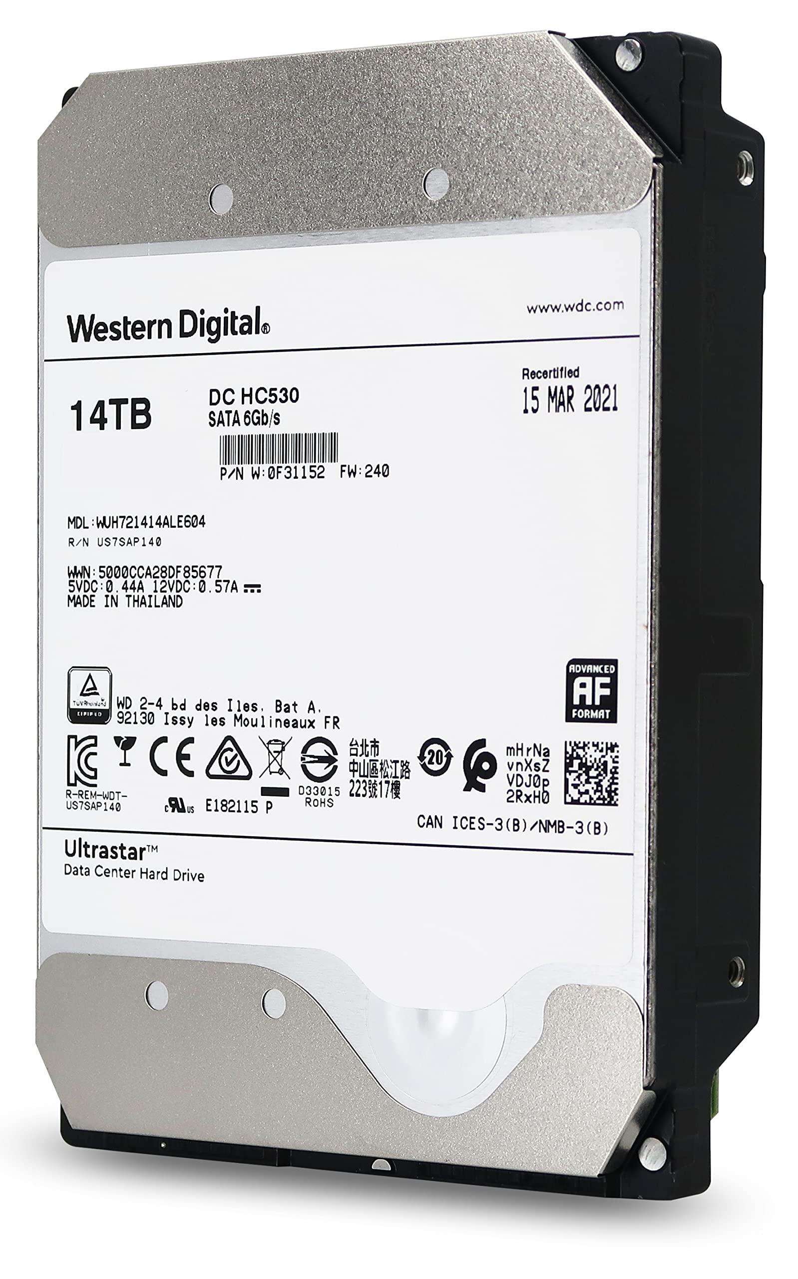 Amazon.com: Western Digital 14TB Ultrastar DC HC530 SATA HDD