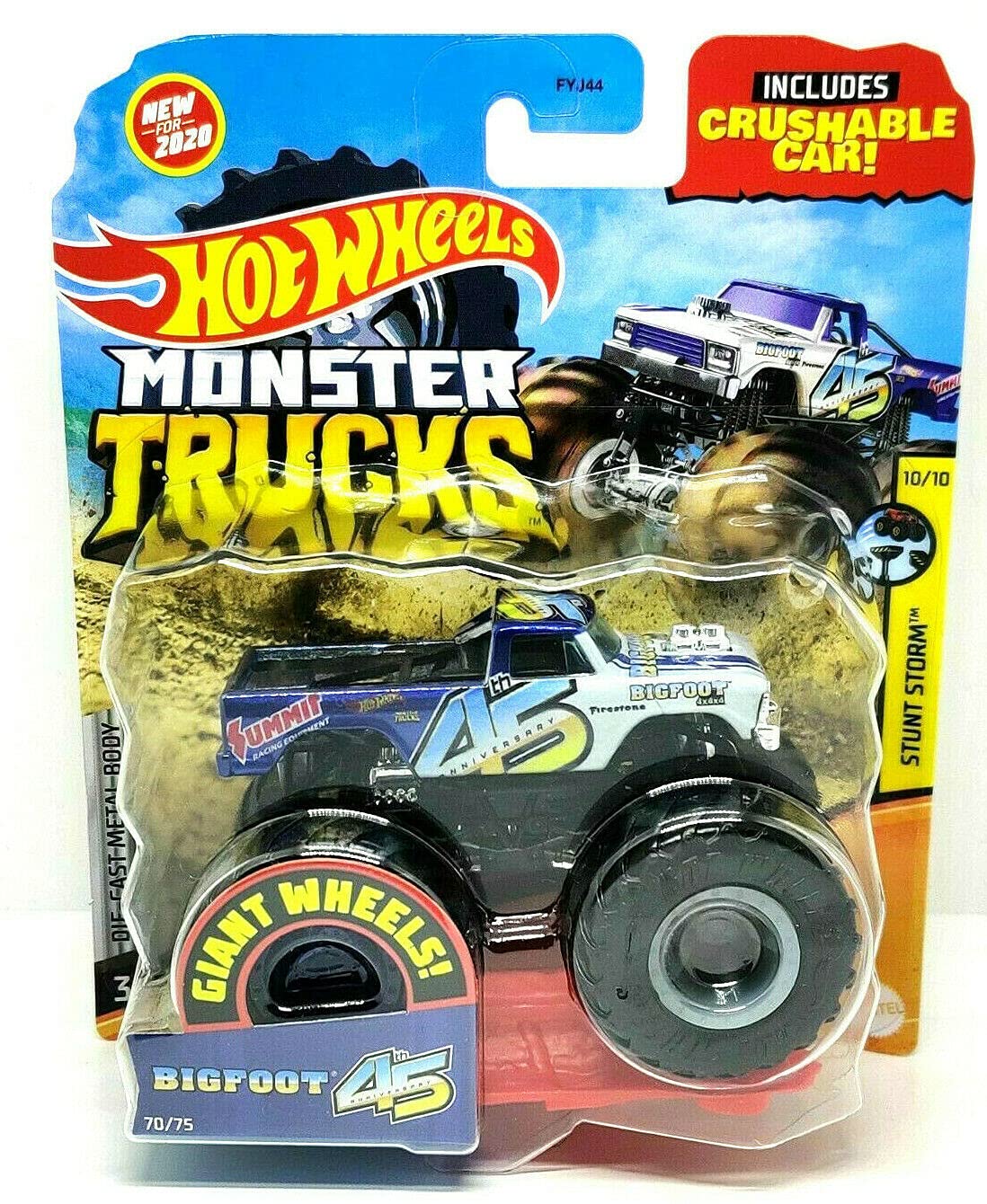 Amazon.com: DieCast Hotwheels Monster Trucks Bigfoot- 45th