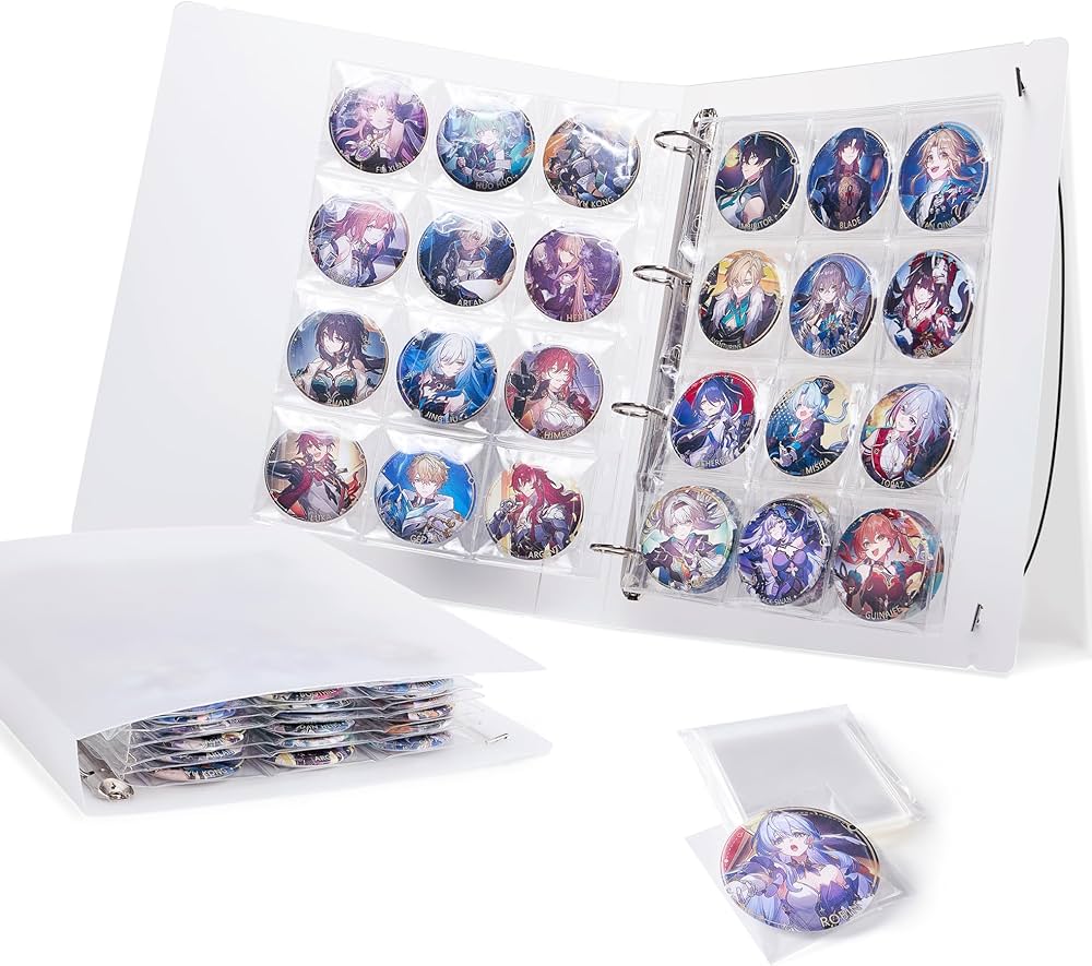 Amazon.co.jp: 缶バッジ収納ファイル 57mm 缶バッジカバー ホルダー