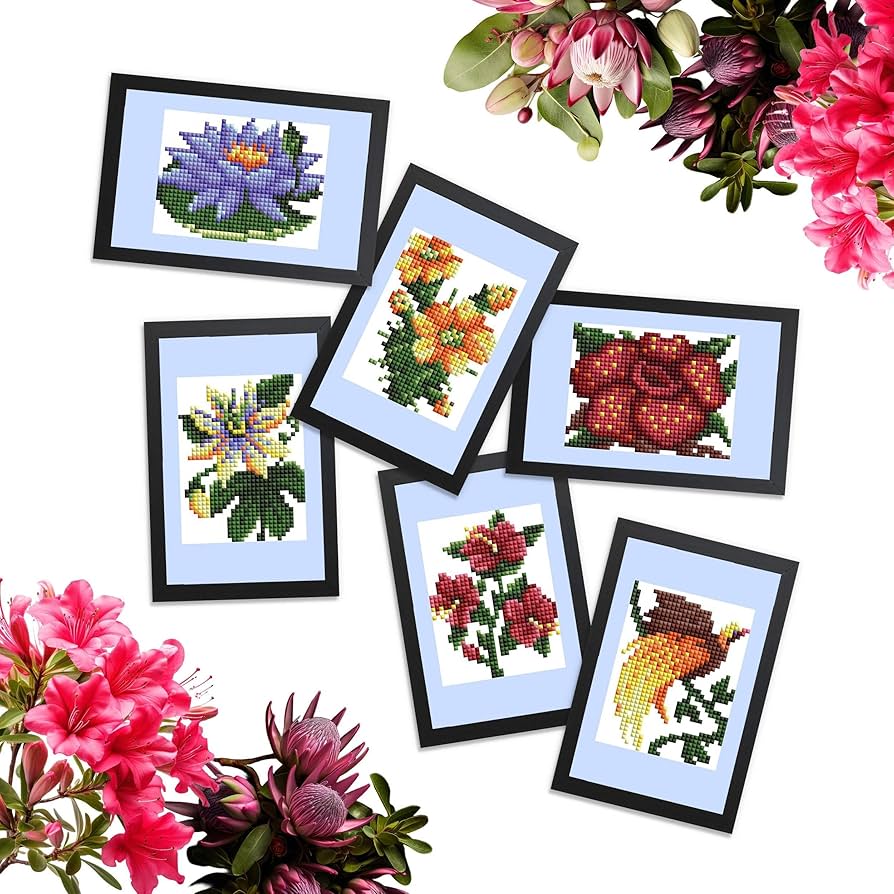 Amazon.com: DIAMOND ART CLUB Mini Dazzles - Exotic Flora Set, Fun