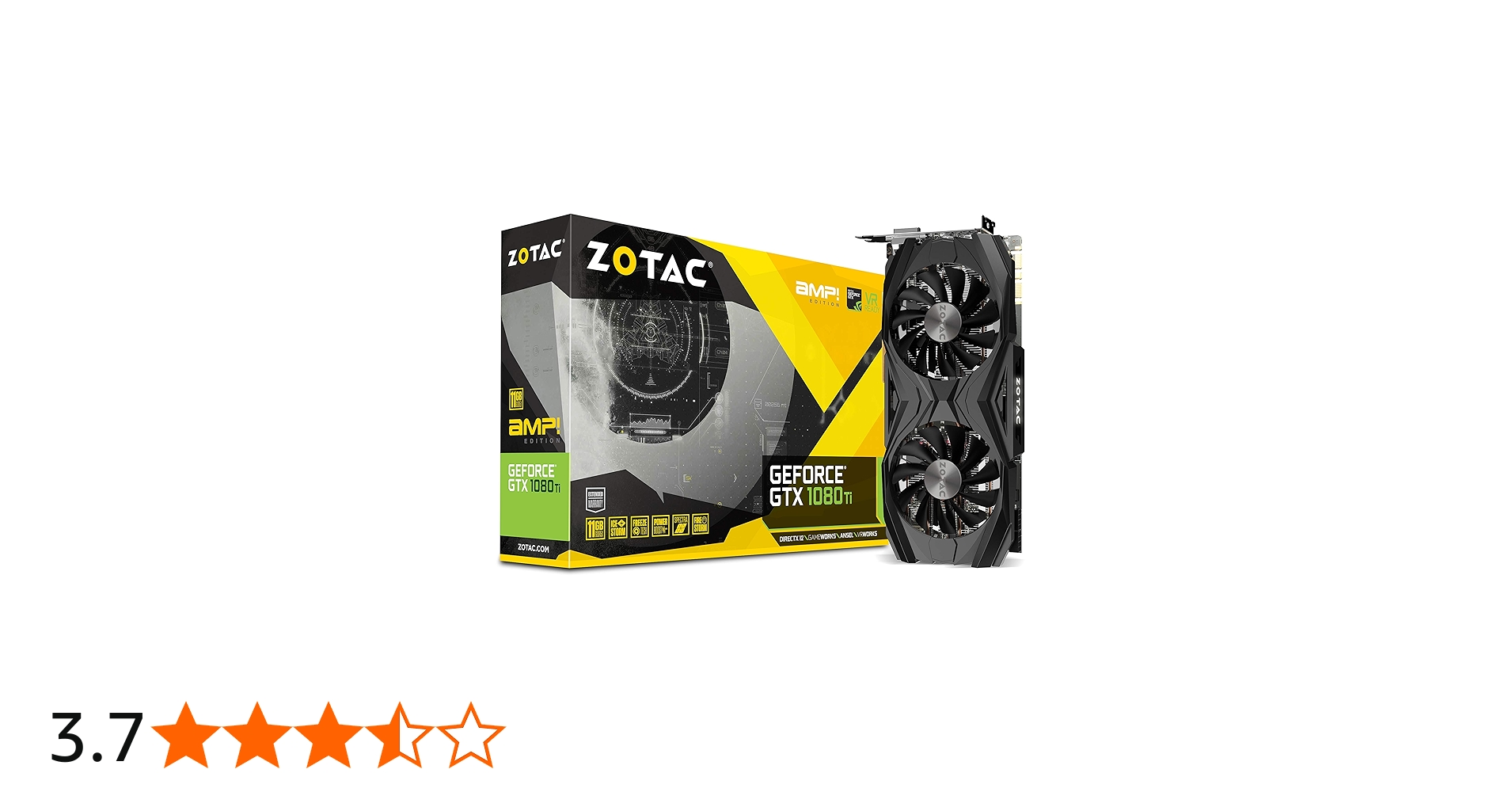 Amazon | ZOTAC GeForce GTX 1080 Ti AMP Edition 11GB GDDR5X 352