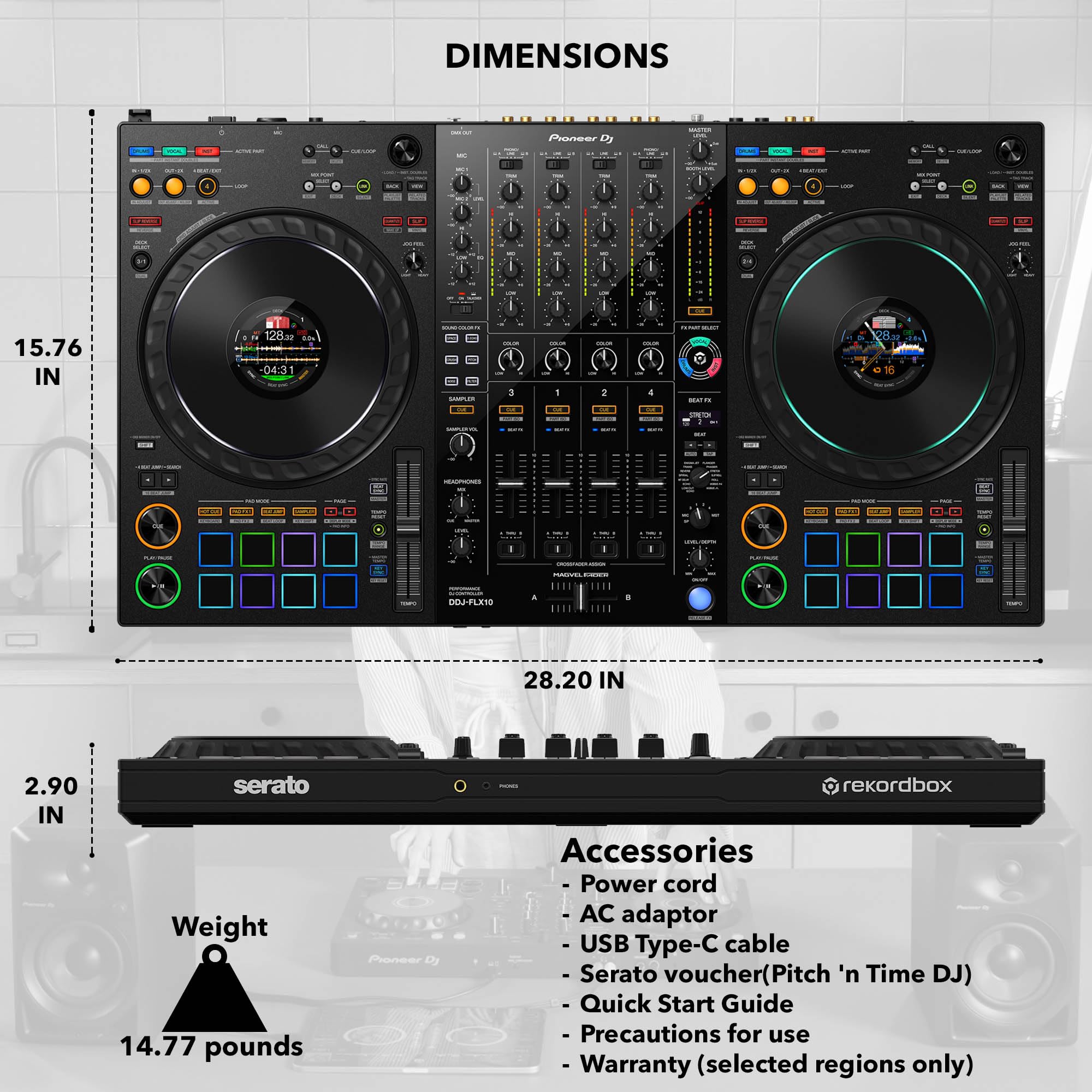 Amazon.com: Pioneer DDJ-FLX10 4-Channel Professional DJ Controller