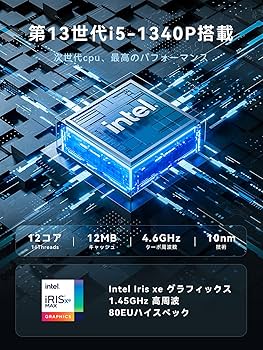 Amazon.co.jp: ミニPC 第13世代 Core i5-1340P 32GB DDR4/1TB PCIe4.0