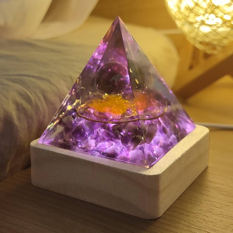 Amazon.co.jp: XQIGI オルゴナイト ピラミッド LEDナイトライトベース