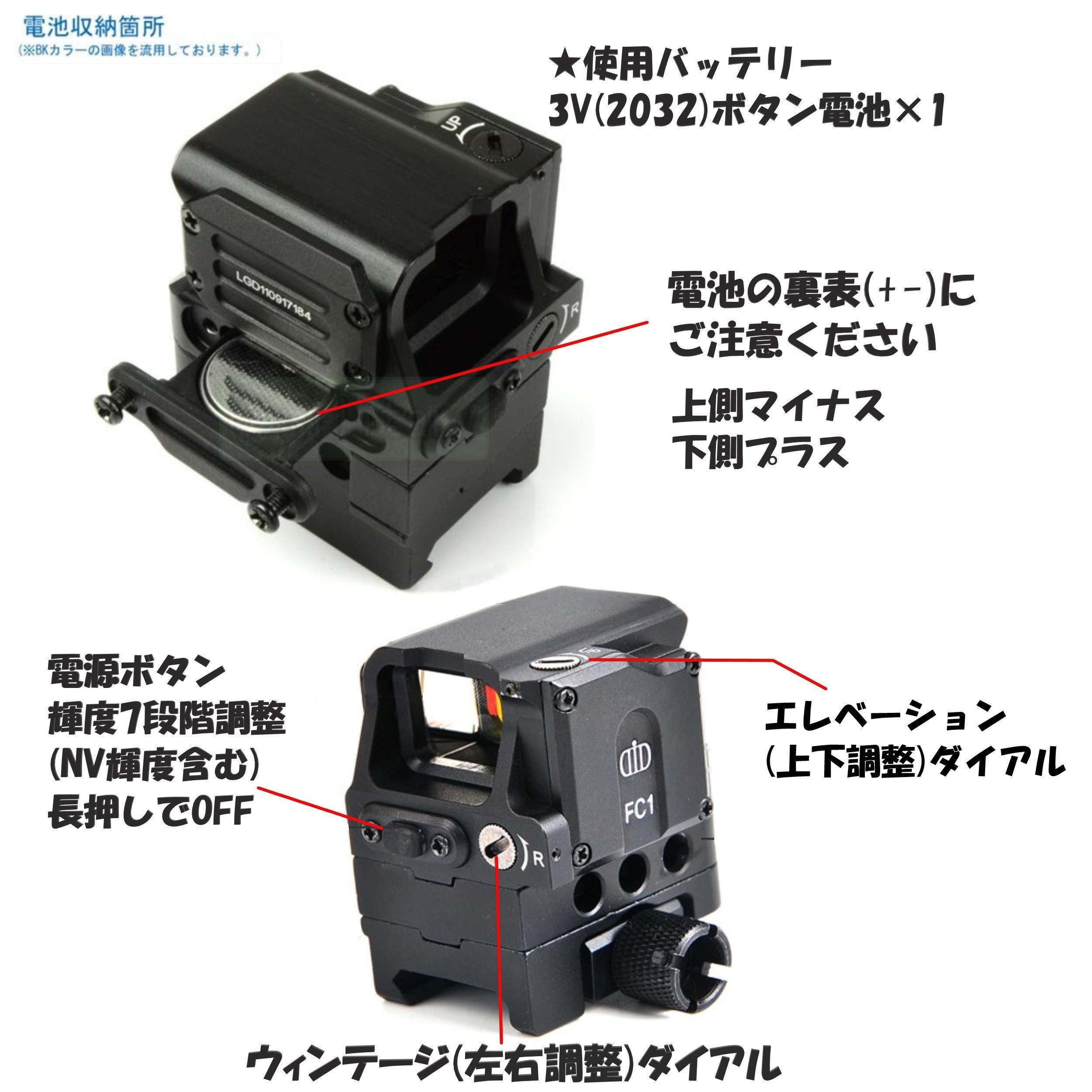 Amazon.co.jp: [AERITH BLACK] FC1 タイプ レプリカ コンパクト ドット