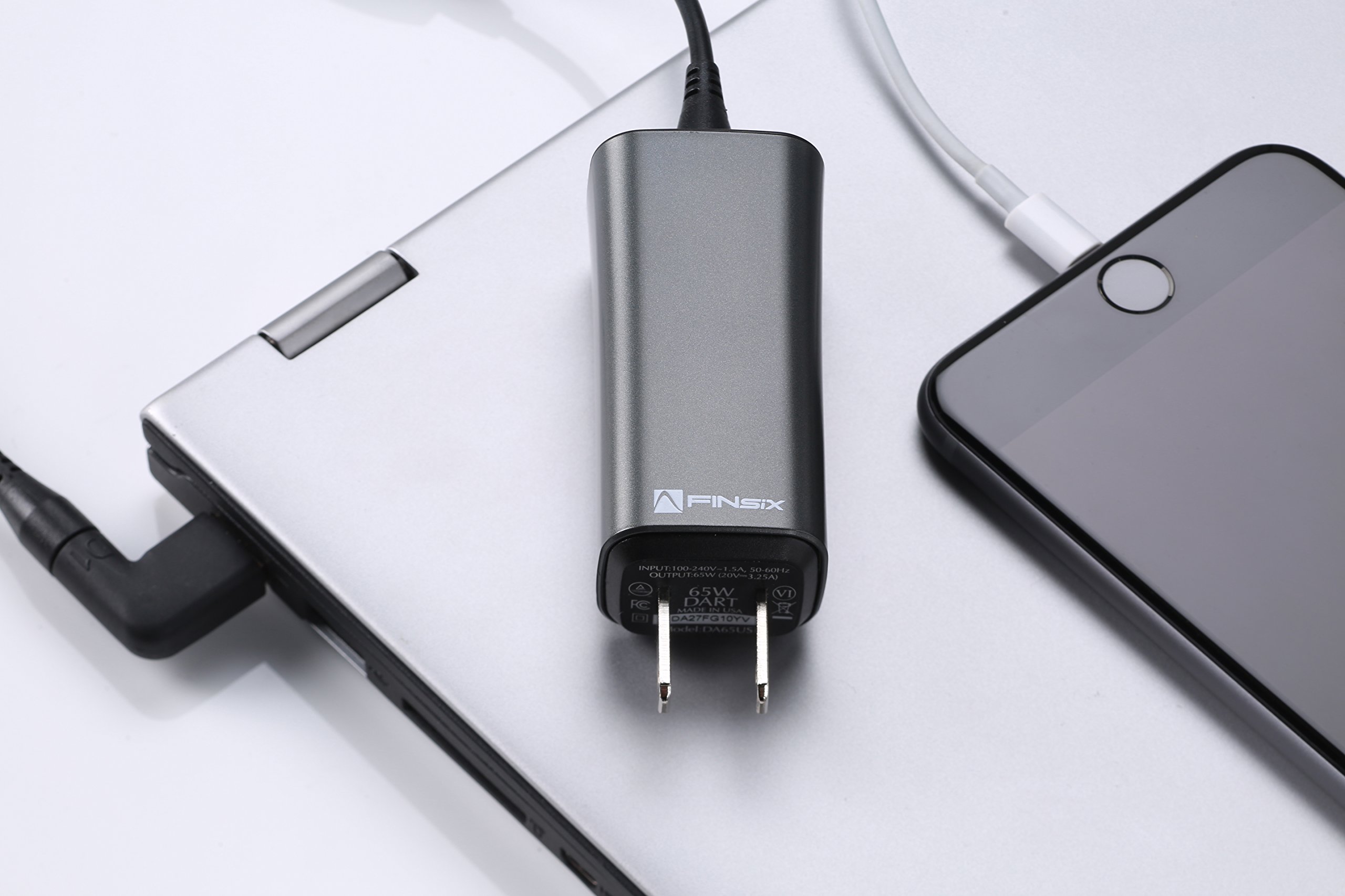 Amazon | 超小型65W ノートPC汎用 ACアダプター FINsix ”Dart