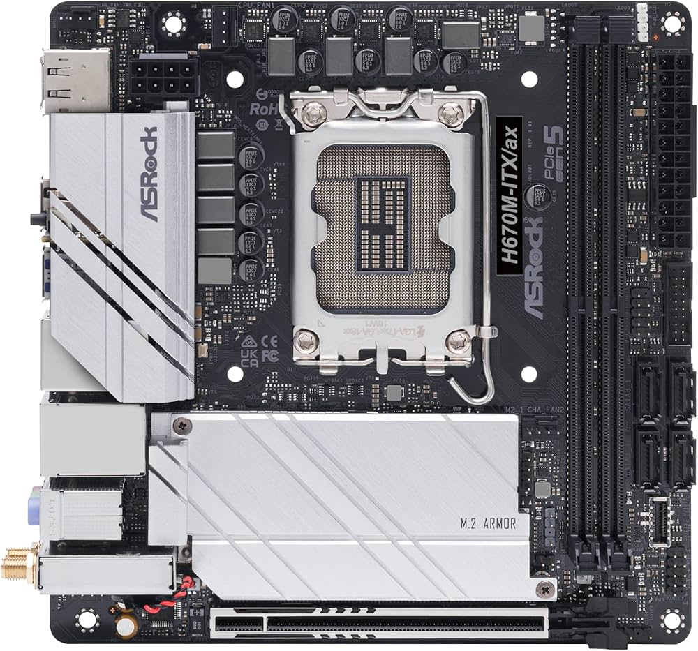 Amazon | ASRock マザーボード H670M-ITX/ax Intel H670 シリーズ 第12