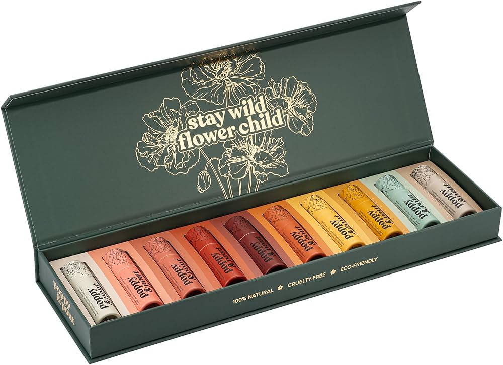 Amazon.com : Jumbo Lip Balm Gift Set (10-Pack) | Poppy & Pout All