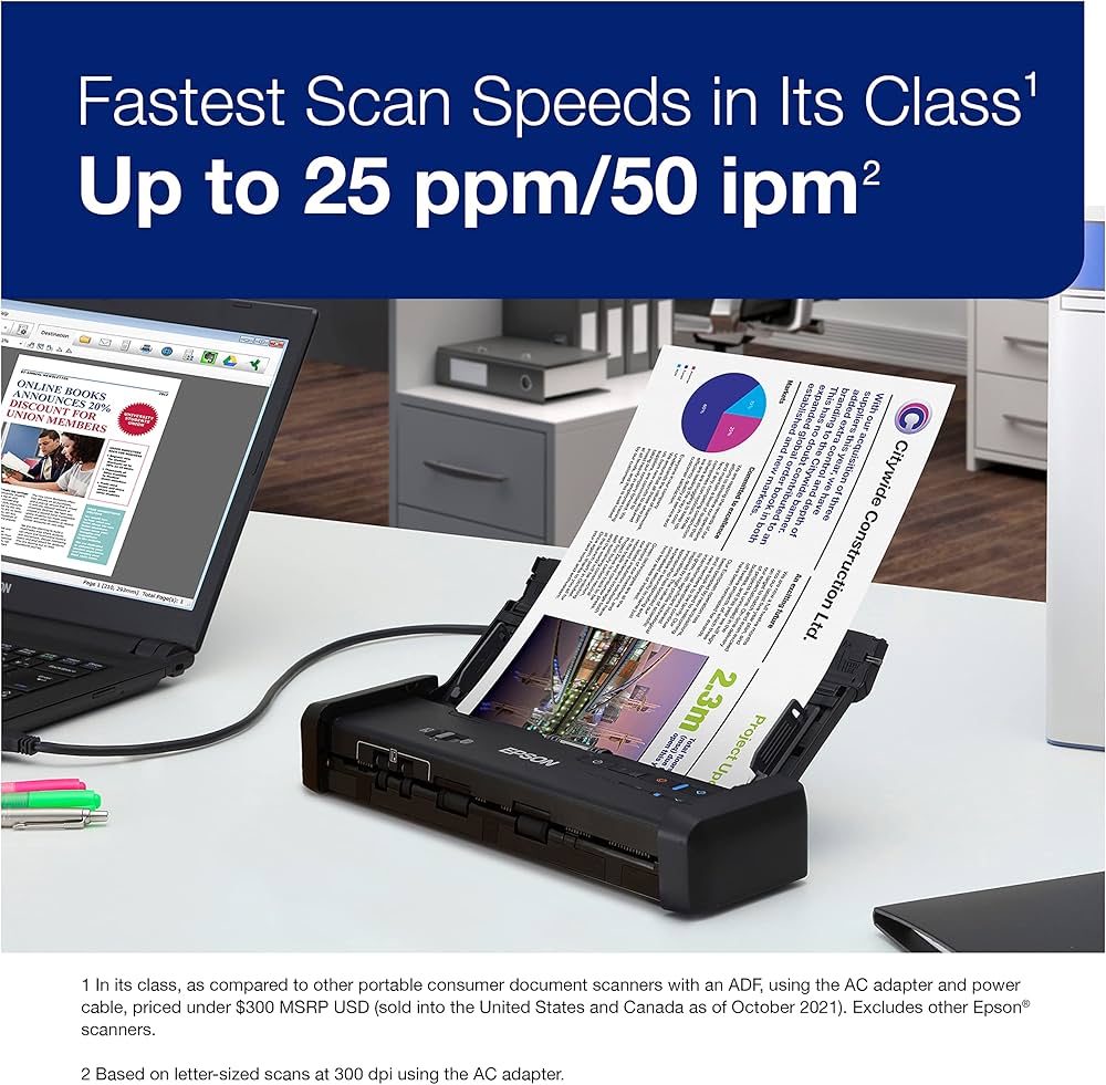 Amazon | Epson WorkForce ES-200 カラーポータブルドキュメント