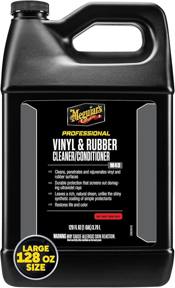 Amazon.com: Meguiar's M40 Mirror Glaze Vinyl & Rubber Cleaner