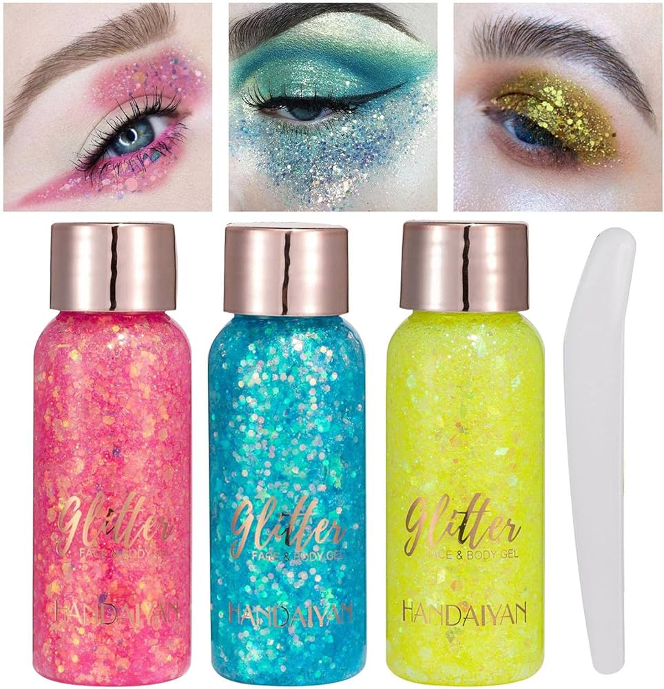 Amazon.co.jp: ボディ グリッター ジェル セット,グリッター ジェル