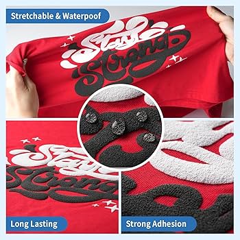 Amazon.co.jp: 3Dパフ 熱転写ラバーシート アイロンプリントシート