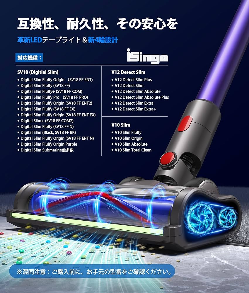 Amazon | iSingo ダイソン SV18 ヘッド 交換用 | V12 Detect Slim
