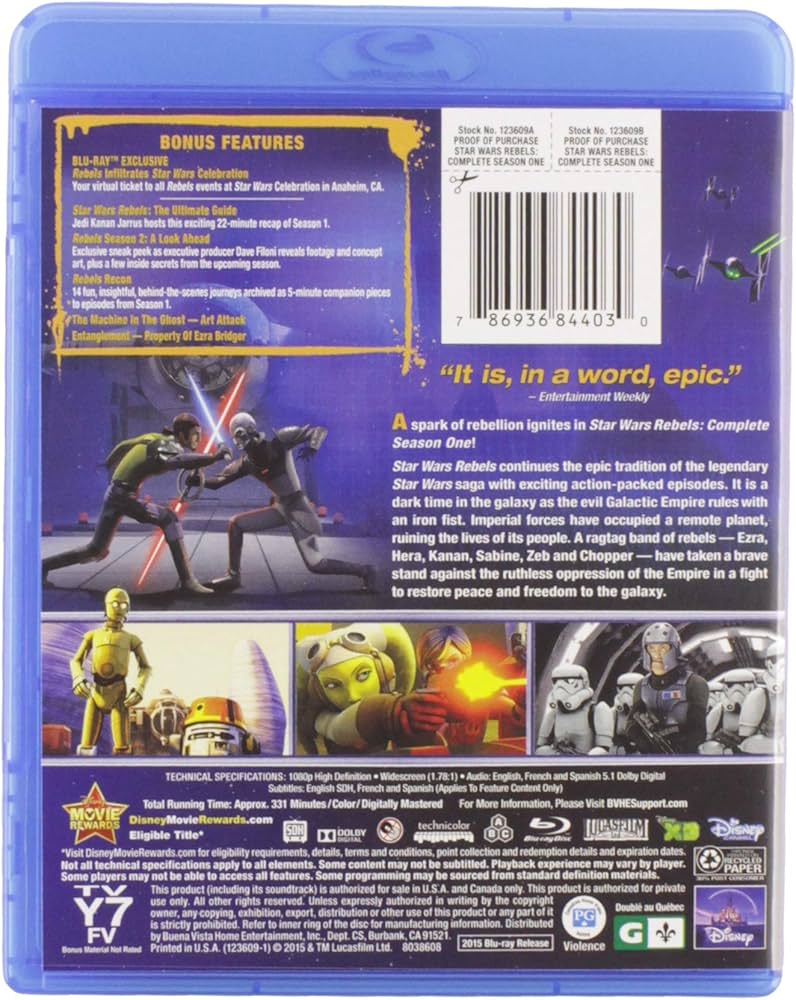 Amazon.com: Star Wars Rebels: Season 1 [Blu-ray] : Taylor Gray