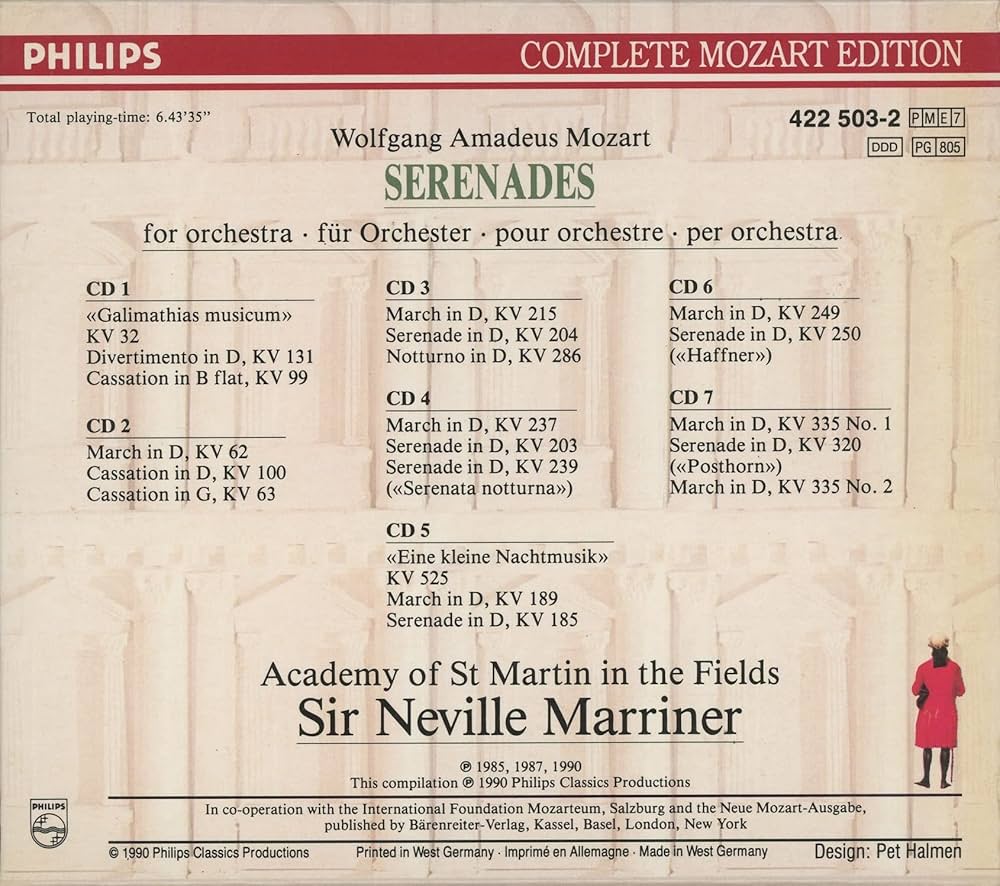 Mozart, Wolfgang Amadeus, Neville Marriner, Academy of St. Martin